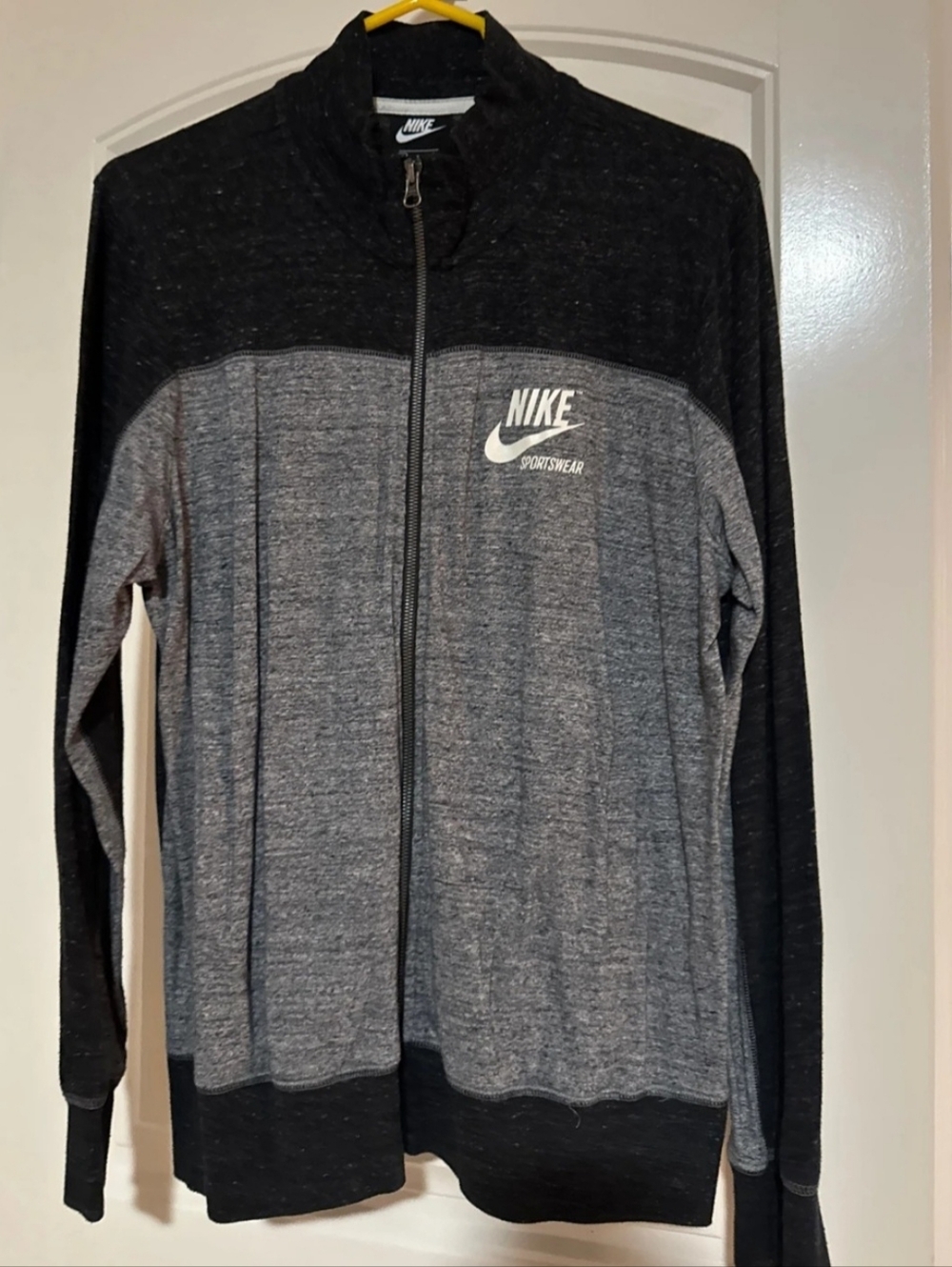 Nike Black and Gray Two-Tone Full-Zip Jacket